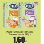 Catálogo de papilla hero baby mercadona 8 cereales en oferta