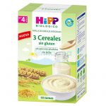 Listado de papilla biológica 3 cereales sin gluten 4m hipp 400 g para comprar Online